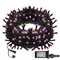 Halloween String Lights, 66FT 200 LED Connectable Black Wire 8 Modes String Lights, Waterproof Christmas Decorations for Indoor Outdoor Patio Party Holiday, Purple & Orange & Organizer Storage Tote Bag